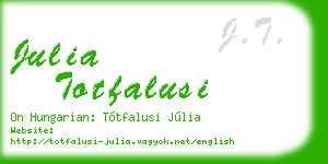 julia totfalusi business card